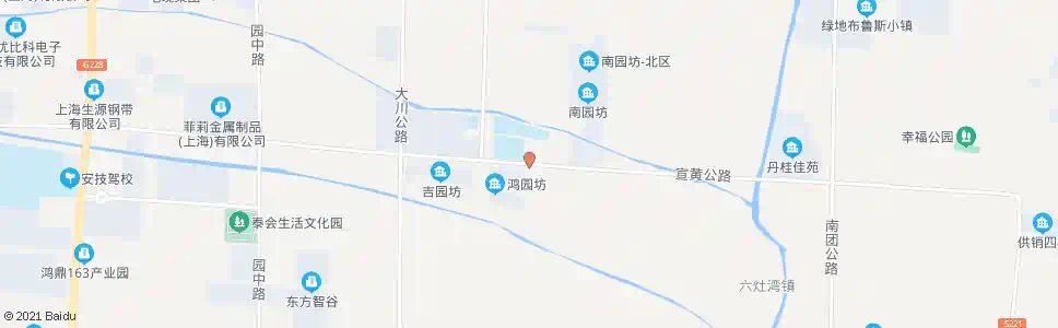 上海宣黄公路南园路_公交站地图_上海公交_妙搜公交查询2025