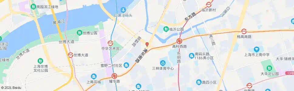 上海浦东南路高科西路_公交站地图_上海公交_妙搜公交查询2025