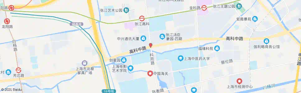 上海高科中路科苑路_公交站地图_上海公交_妙搜公交查询2025