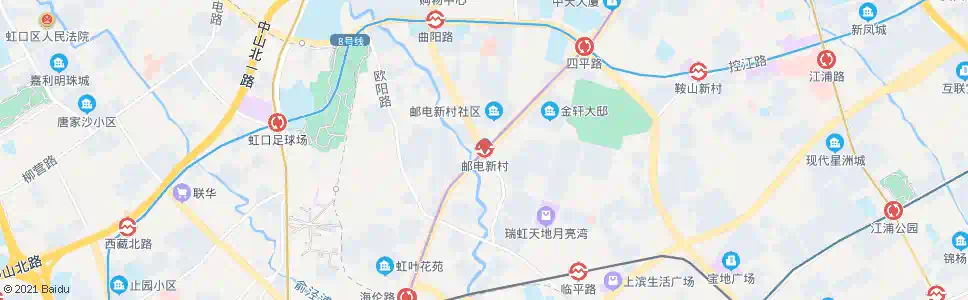上海邮电新村站_公交站地图_上海公交_妙搜公交查询2025