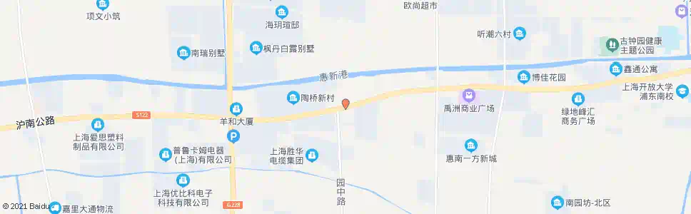 上海沪南公路园中路_公交站地图_上海公交_妙搜公交查询2025