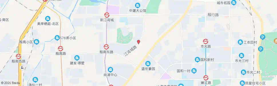 上海江湾城路清波路_公交站地图_上海公交_妙搜公交查询2025