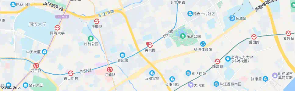 上海黄兴路桥_公交站地图_上海公交_妙搜公交查询2025