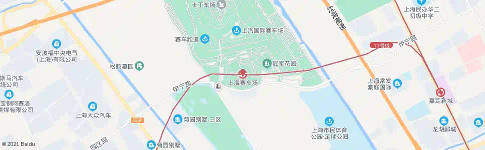 上海上海赛车场站_公交站地图_上海公交_妙搜公交查询2025