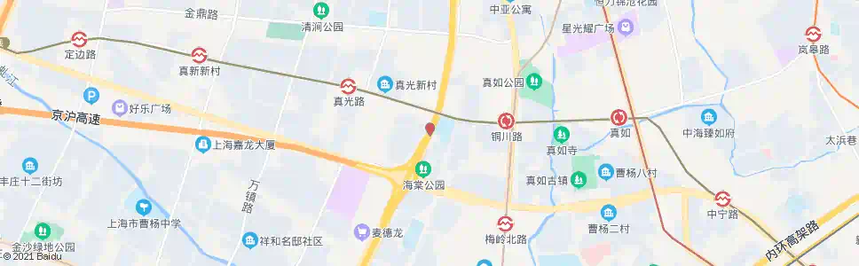 上海真北路铜川路_公交站地图_上海公交_妙搜公交查询2025