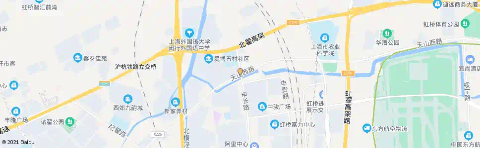 上海天山西路申长路_公交站地图_上海公交_妙搜公交查询2025
