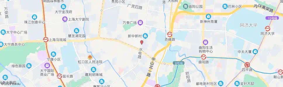 上海水电路广中路_公交站地图_上海公交_妙搜公交查询2025