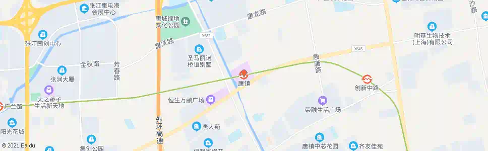 上海唐镇站_公交站地图_上海公交_妙搜公交查询2025