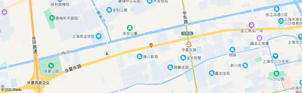 上海华夏东路沙田公寓_公交站地图_上海公交_妙搜公交查询2025