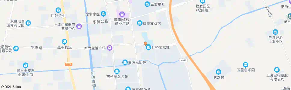 上海华志路新府中路(东)_公交站地图_上海公交_妙搜公交查询2025