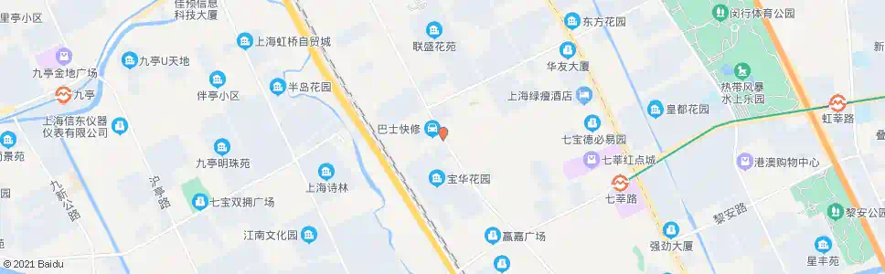 上海中春路华友路_公交站地图_上海公交_妙搜公交查询2025