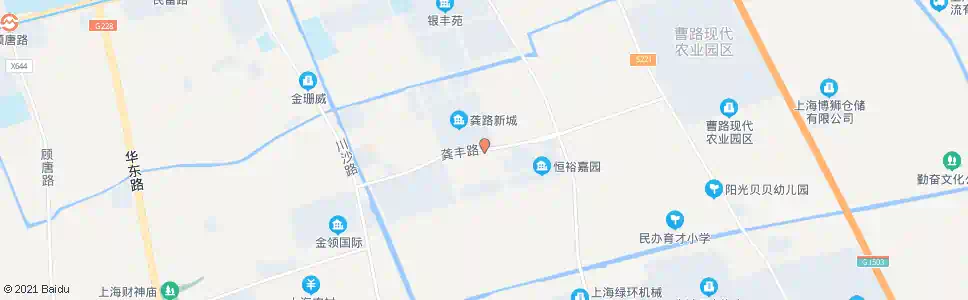上海龚丰路溪平路(龚丰路)_公交站地图_上海公交_妙搜公交查询2025