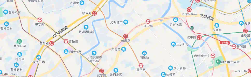 上海长寿路站_公交站地图_上海公交_妙搜公交查询2025