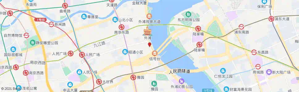 上海广东路中山东一路_公交站地图_上海公交_妙搜公交查询2025