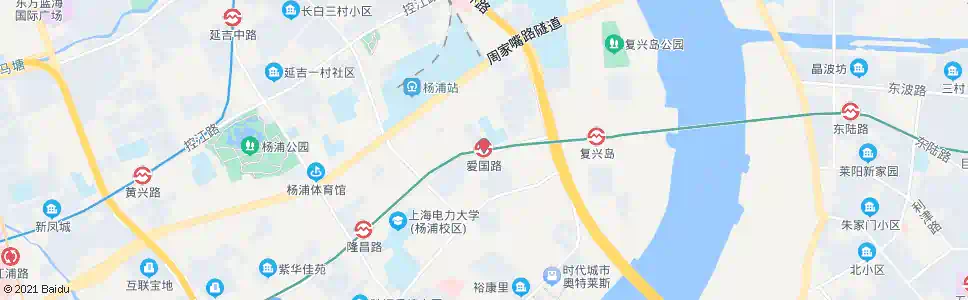上海爱国路爱国村_公交站地图_上海公交_妙搜公交查询2025