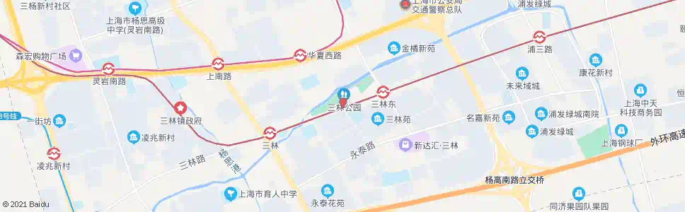 上海三林路环林西路_公交站地图_上海公交_妙搜公交查询2025