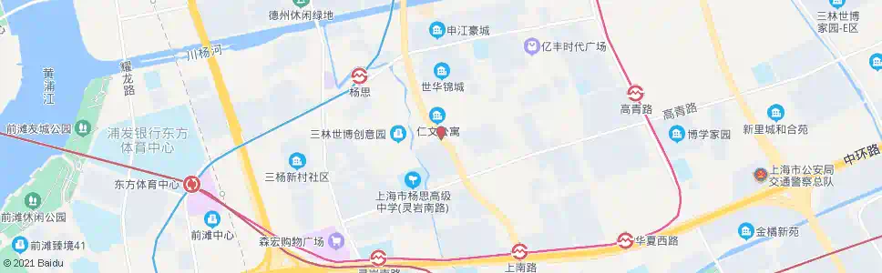 上海海阳路上南路(恒大桥)_公交站地图_上海公交_妙搜公交查询2025