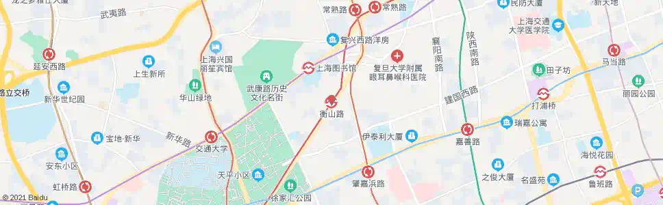 上海衡山路站_公交站地图_上海公交_妙搜公交查询2025