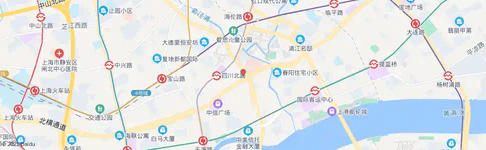 上海北海宁路吴淞路_公交站地图_上海公交_妙搜公交查询2025