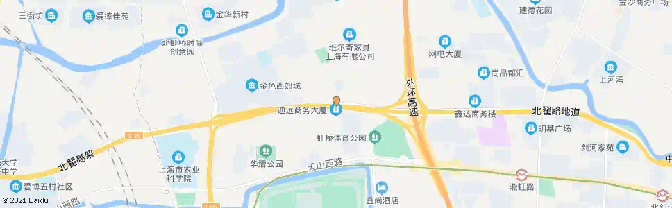 上海北翟路六号桥(招呼站)_公交站地图_上海公交_妙搜公交查询2025