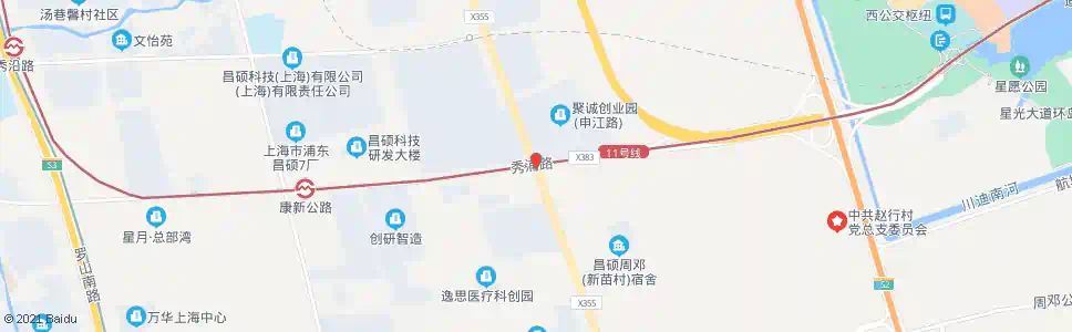 上海秀浦路申江路_公交站地图_上海公交_妙搜公交查询2025