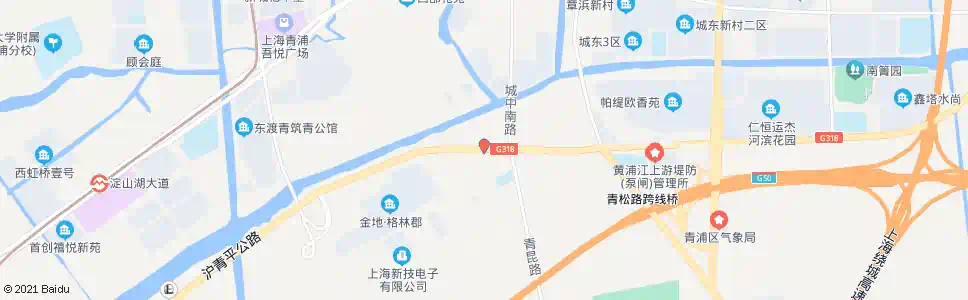 上海外青松公路枫楼(招呼站)_公交站地图_上海公交_妙搜公交查询2025