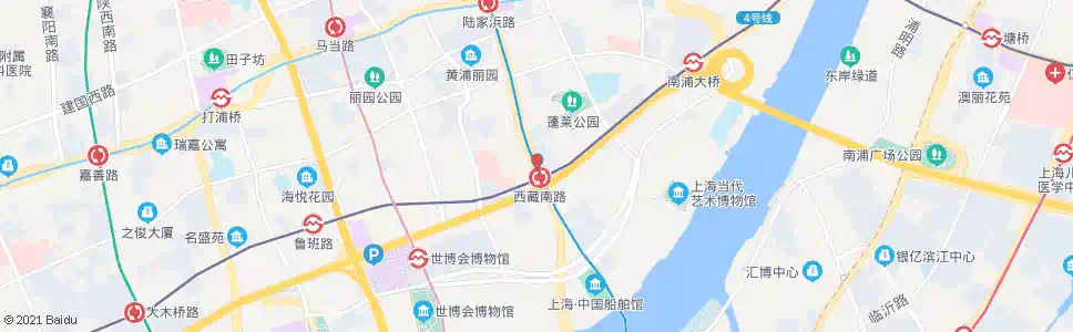 上海西藏南路中山南一路_公交站地图_上海公交_妙搜公交查询2025
