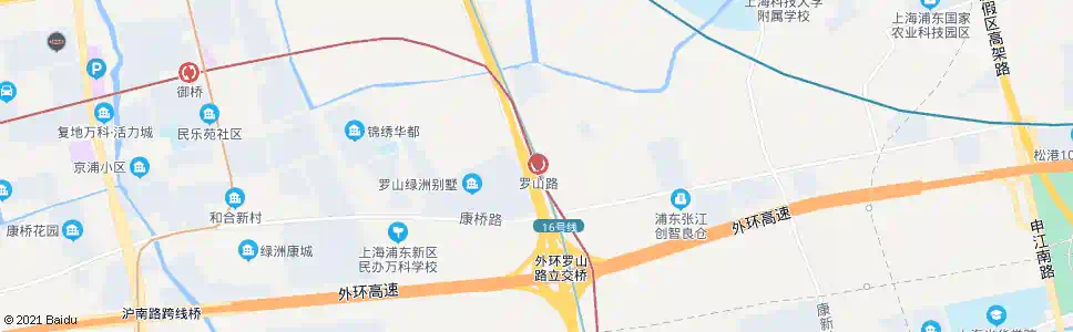 上海康桥路罗山路_公交站地图_上海公交_妙搜公交查询2025