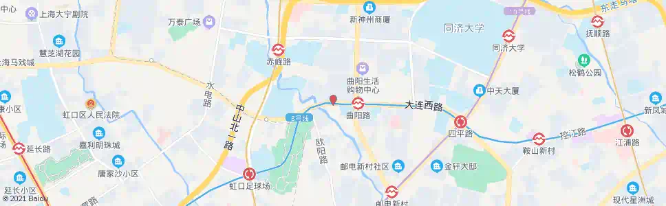 上海曲阳路大连西路_公交站地图_上海公交_妙搜公交查询2025