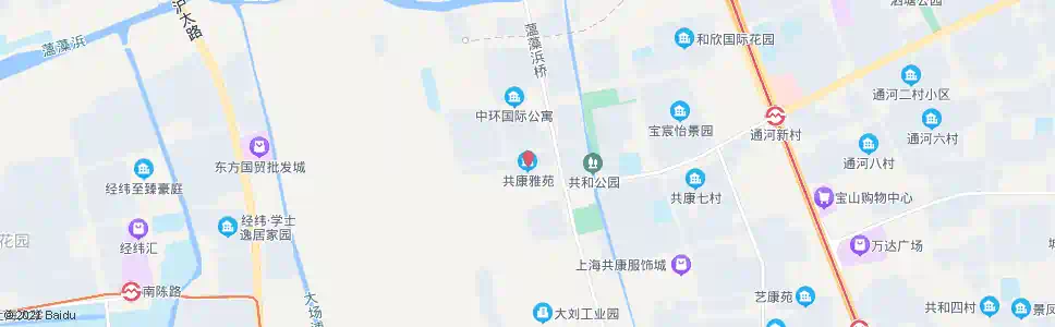 上海共康雅苑_公交站地图_上海公交_妙搜公交查询2025