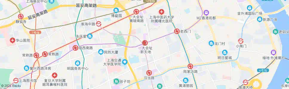 上海一大会址(新天地)_公交站地图_上海公交_妙搜公交查询2025