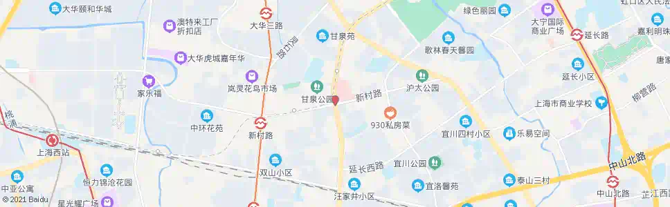 上海志丹路新村路(甘泉新村)_公交站地图_上海公交_妙搜公交查询2025