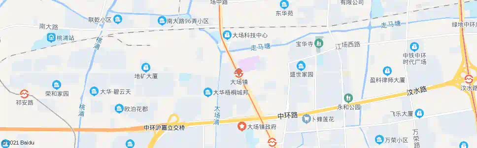 上海大场镇站_公交站地图_上海公交_妙搜公交查询2025