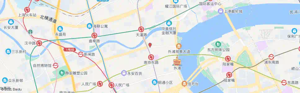 上海江西中路北京东路_公交站地图_上海公交_妙搜公交查询2025
