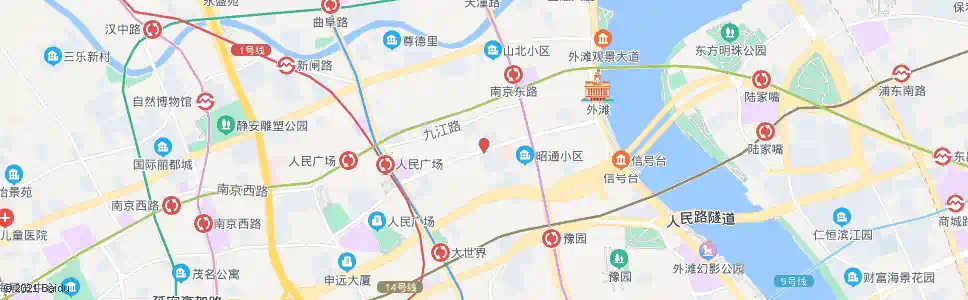 上海福州路福建中路_公交站地图_上海公交_妙搜公交查询2025