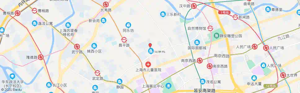 上海武定路西康路_公交站地图_上海公交_妙搜公交查询2025