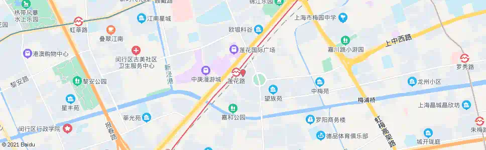 上海莲花路地铁站(下客站)_公交站地图_上海公交_妙搜公交查询2025