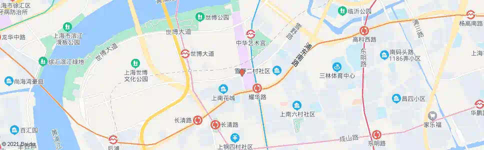 上海雪野二路周家渡路_公交站地图_上海公交_妙搜公交查询2025