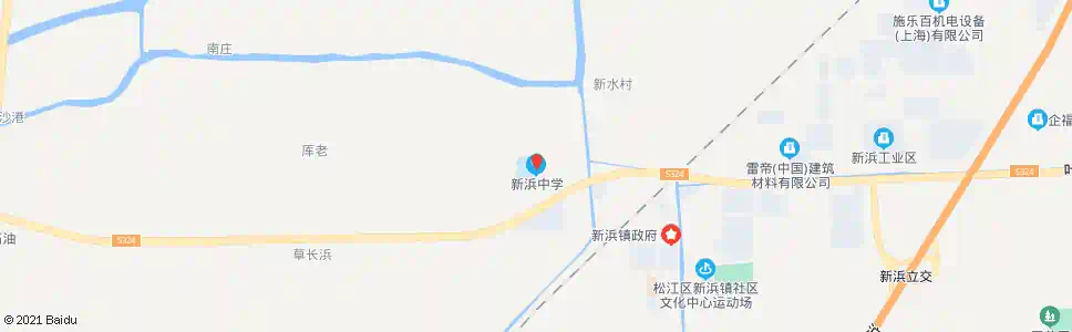 上海新浜中学_公交站地图_上海公交_妙搜公交查询2025