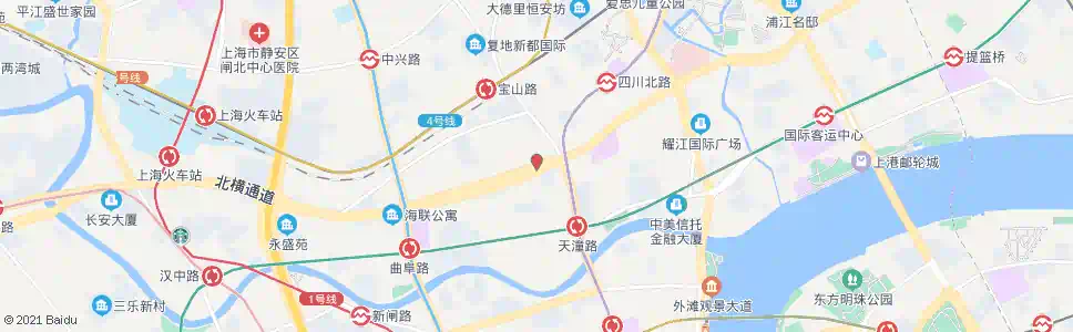 上海海宁路山西北路_公交站地图_上海公交_妙搜公交查询2025