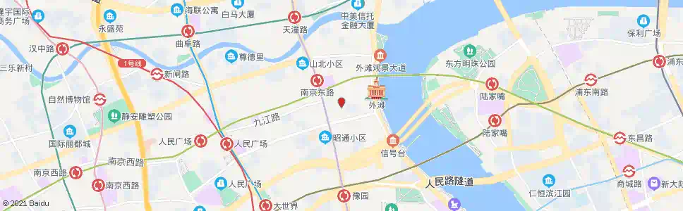 上海江西中路汉口路_公交站地图_上海公交_妙搜公交查询2025