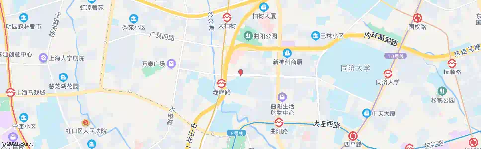 上海赤峰路中山北一路_公交站地图_上海公交_妙搜公交查询2025
