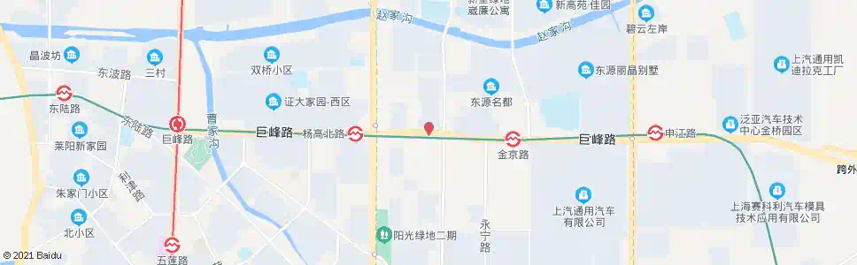 上海巨峰路成园路_公交站地图_上海公交_妙搜公交查询2025
