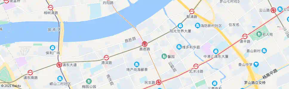 上海民生路浦东大道_公交站地图_上海公交_妙搜公交查询2025