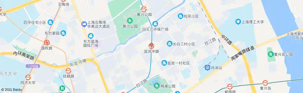 上海延吉中路站_公交站地图_上海公交_妙搜公交查询2025