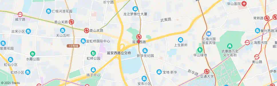 上海延安西路凯旋路(招呼站)_公交站地图_上海公交_妙搜公交查询2025