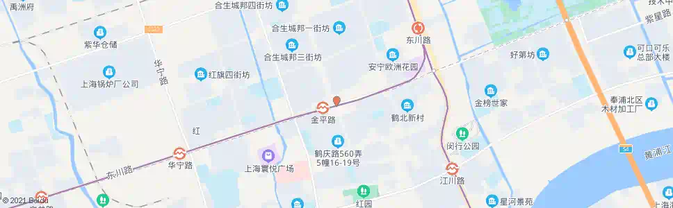 上海东川路金平路_公交站地图_上海公交_妙搜公交查询2025