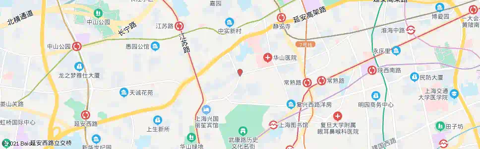 上海华山路长乐路_公交站地图_上海公交_妙搜公交查询2025