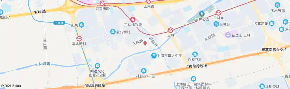 上海三林中学(三连路三新路)_公交站地图_上海公交_妙搜公交查询2025