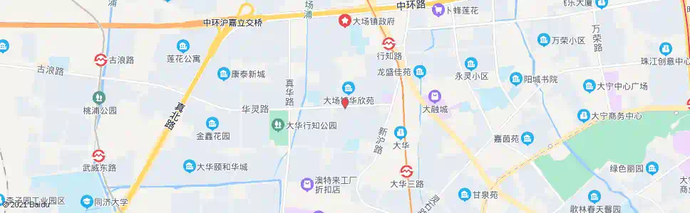 上海华灵路大华路_公交站地图_上海公交_妙搜公交查询2025